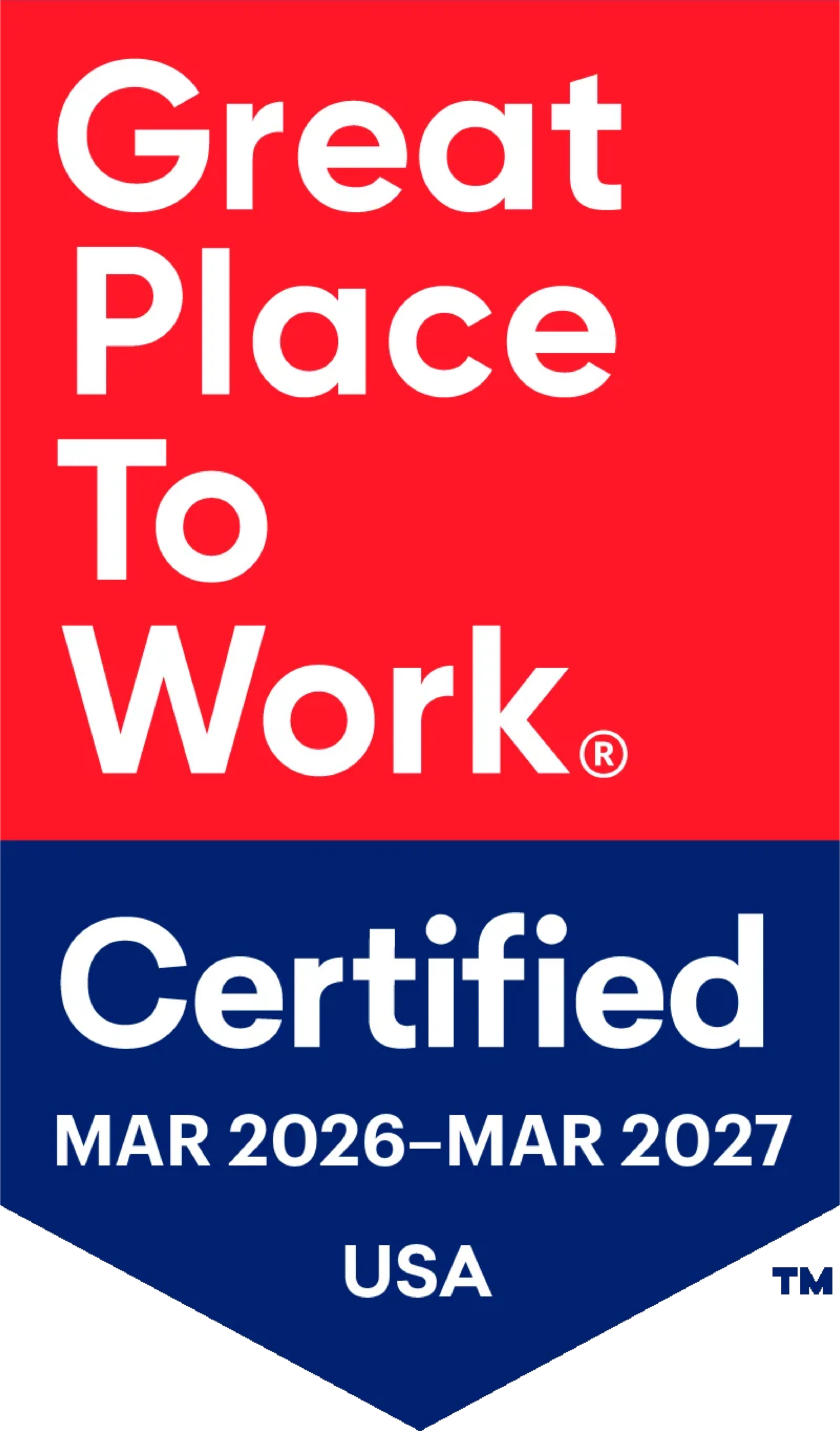 Certified as a Great Place to Work®